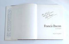 Book: Francis Bacon von [with] John Russell (hand signed and inscribed twice)