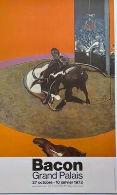 Francis Bacon - original vintage exhibition poster of Study for Bullfight No. 1