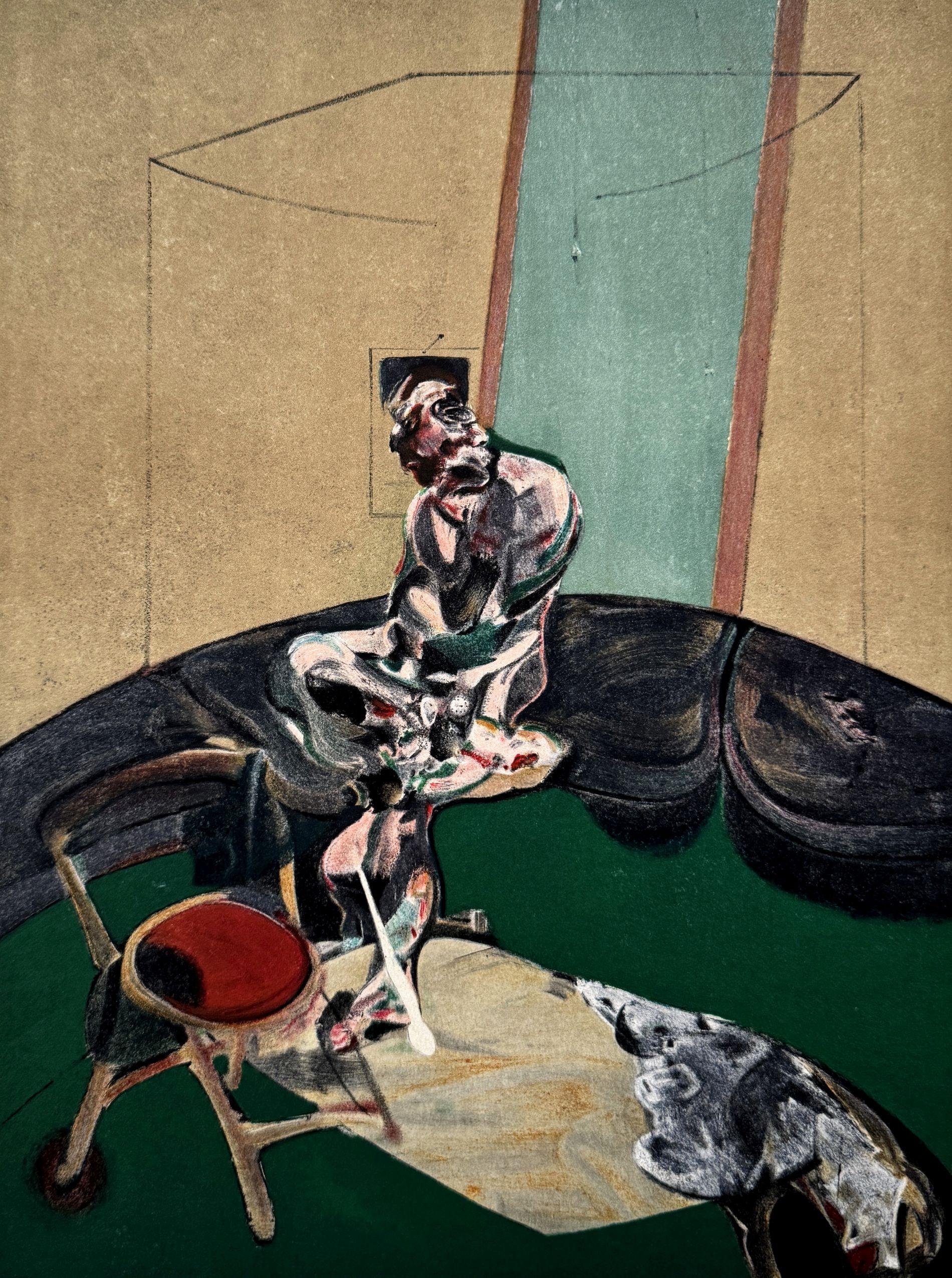 George Dyer Befestigung einer Vorhangkordel – Lithographie in Farben – 150 Exemplare (Moderne), Print, von Francis Bacon