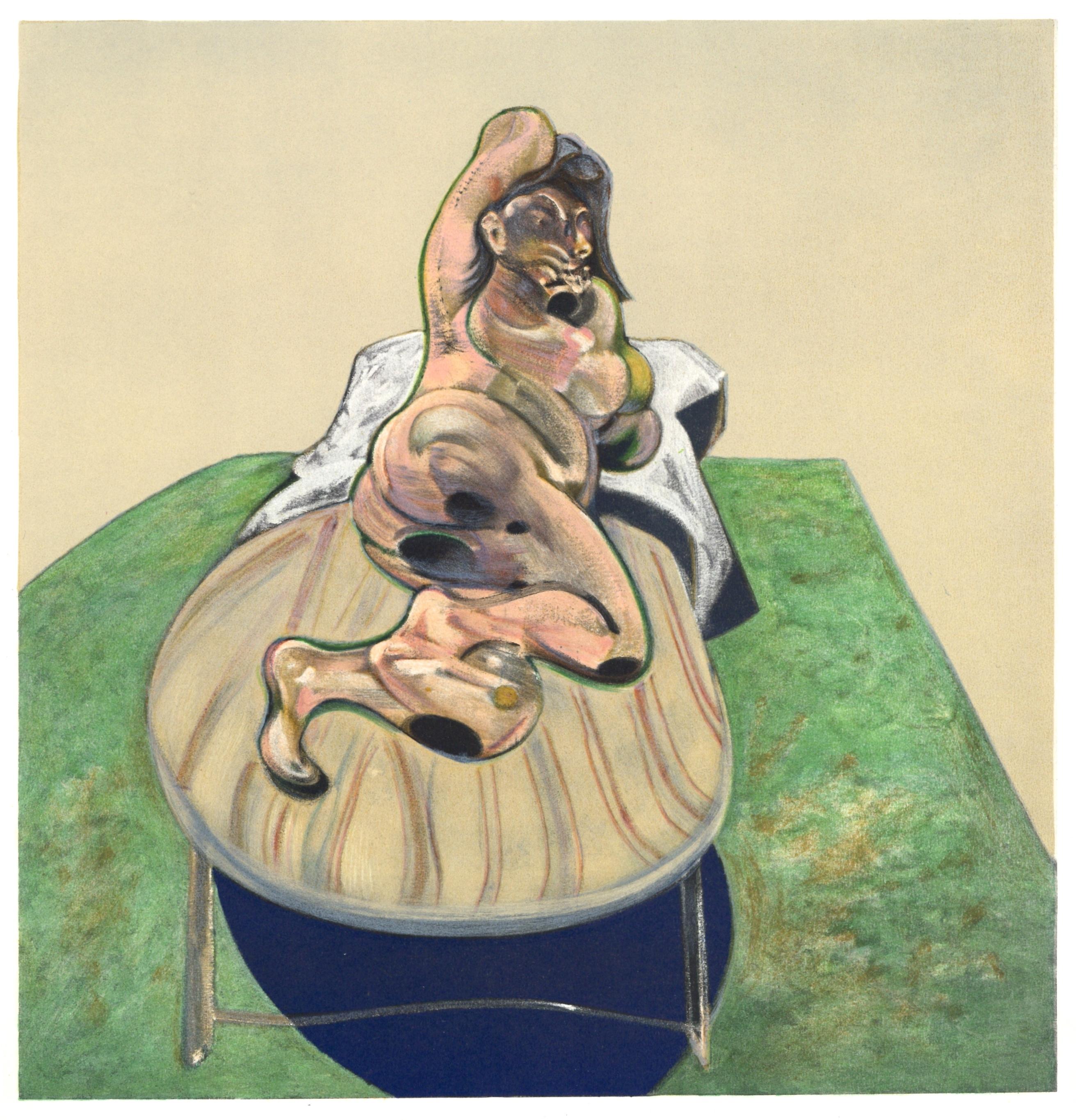 (after) Francis Bacon Portrait Print - "Henrietta Moraes" lithograph