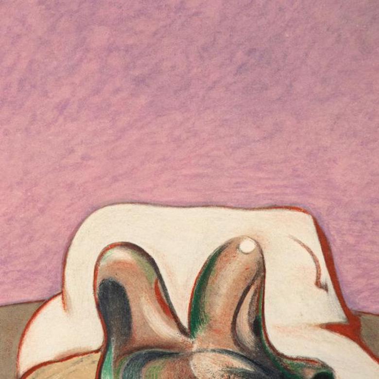 Personnage Couche - Abstract Expressionist Print by Francis Bacon