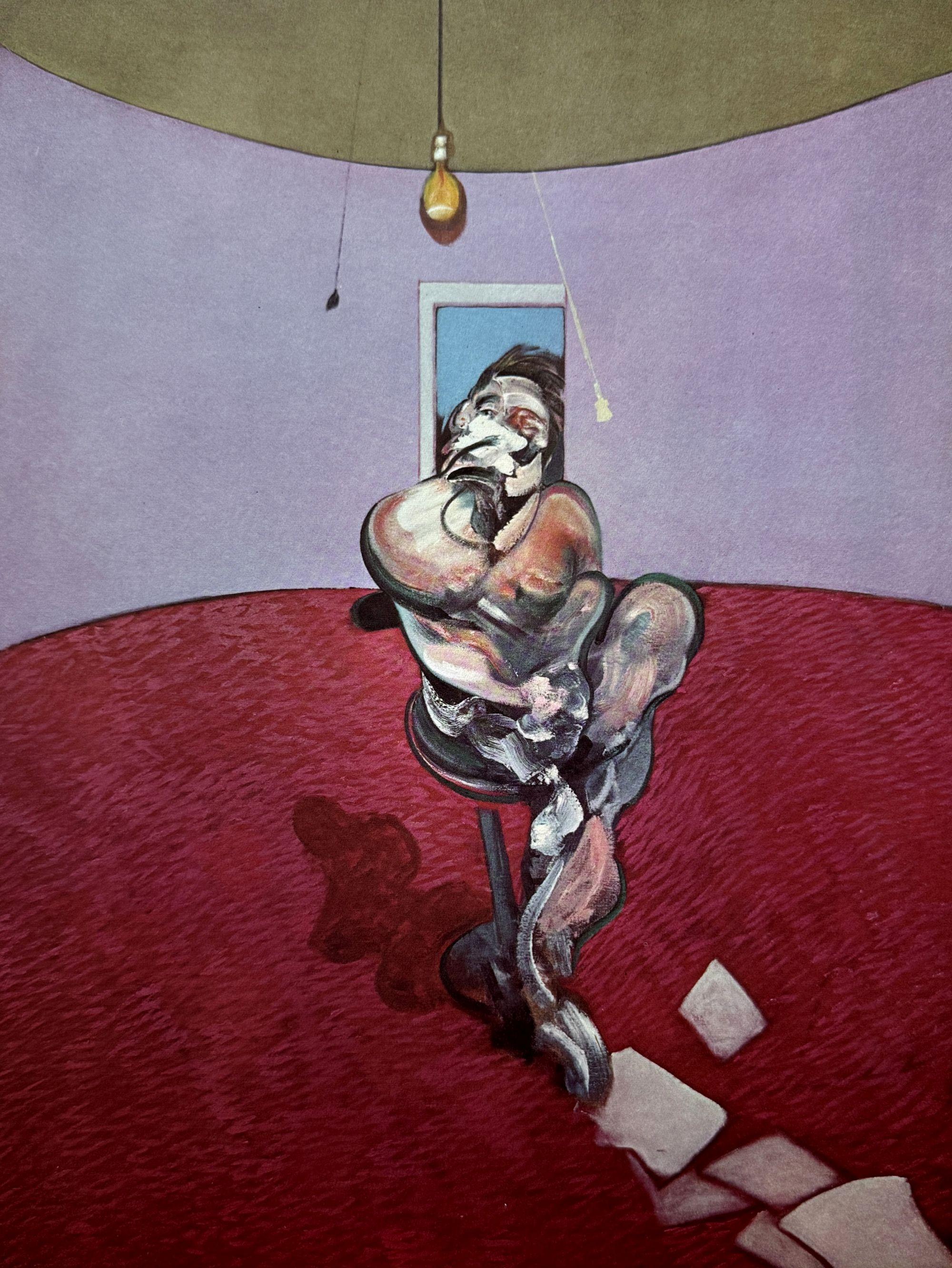 Porträt von George Dyer Talking – Lithographie in Farben – 150 Exemplare – Print von Francis Bacon