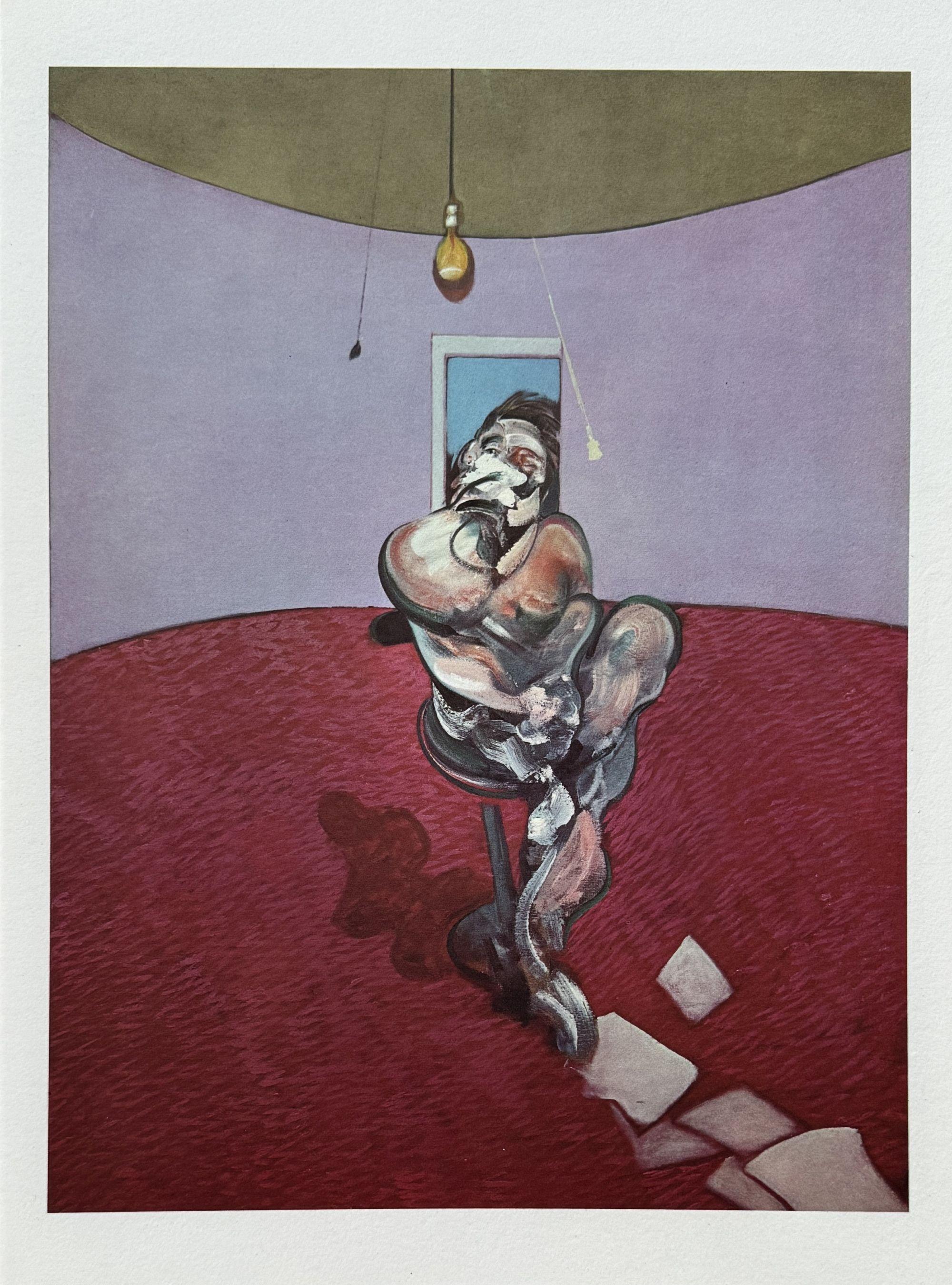 Francis Bacon Figurative Print – Porträt von George Dyer Talking – Lithographie in Farben – 150 Exemplare