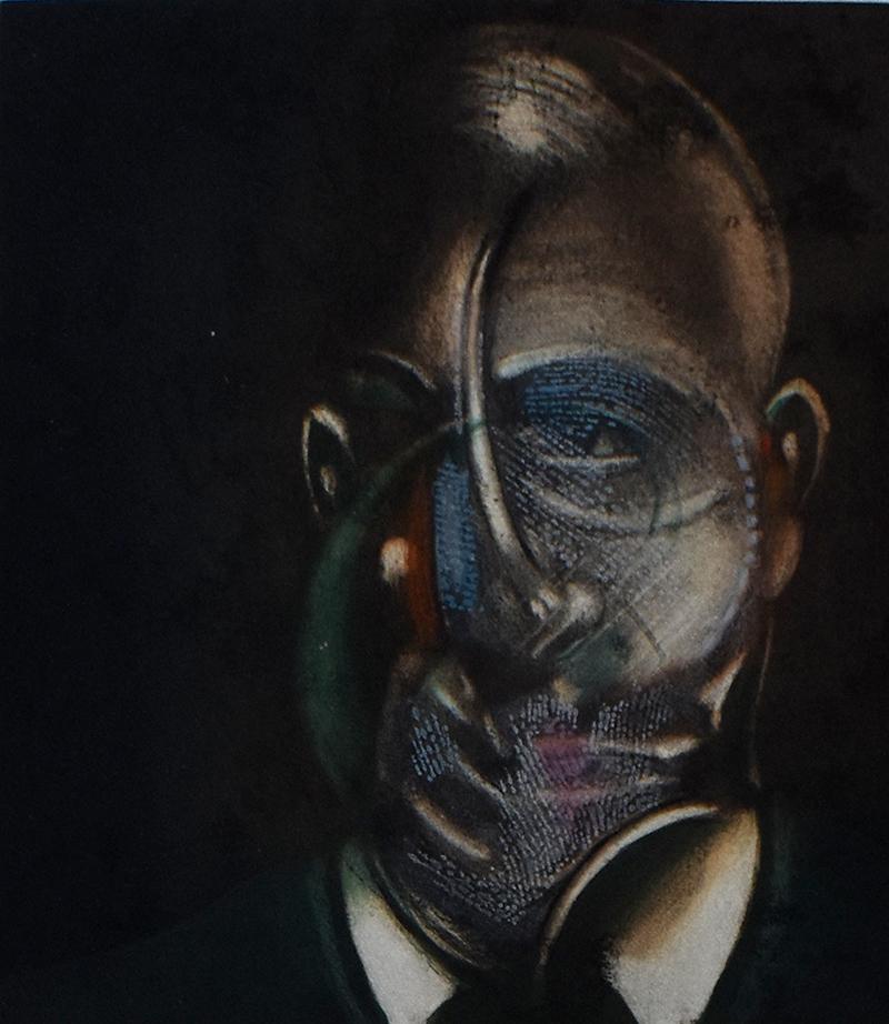 Francis Bacon Figurative Print - Portrait of Michel Leiris - British Abstract Art