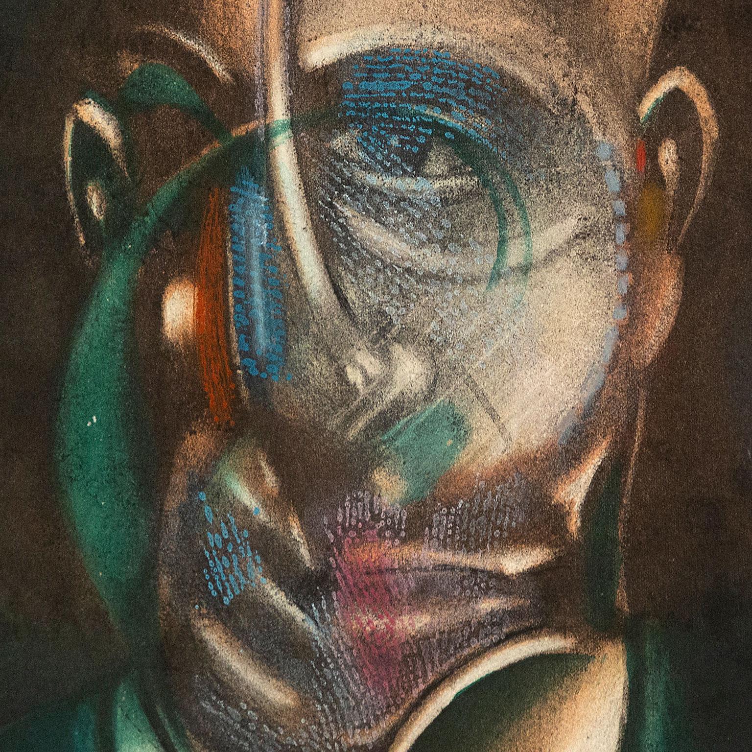 Portrait of Michel Leiris - Expressionist Print by Francis Bacon