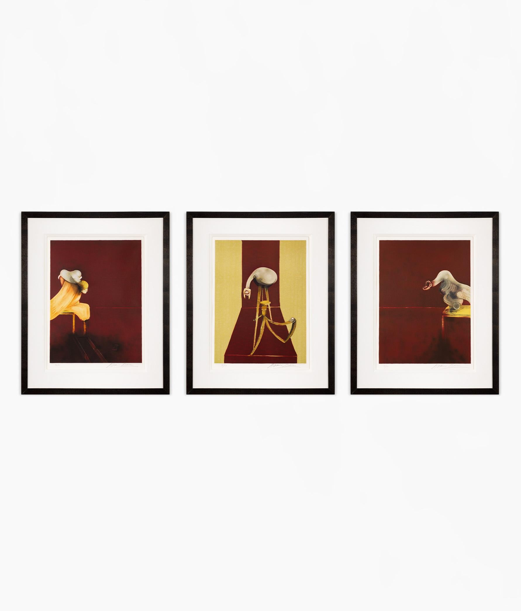Francis Bacon Abstract Print - Second Version, Triptych 1944
