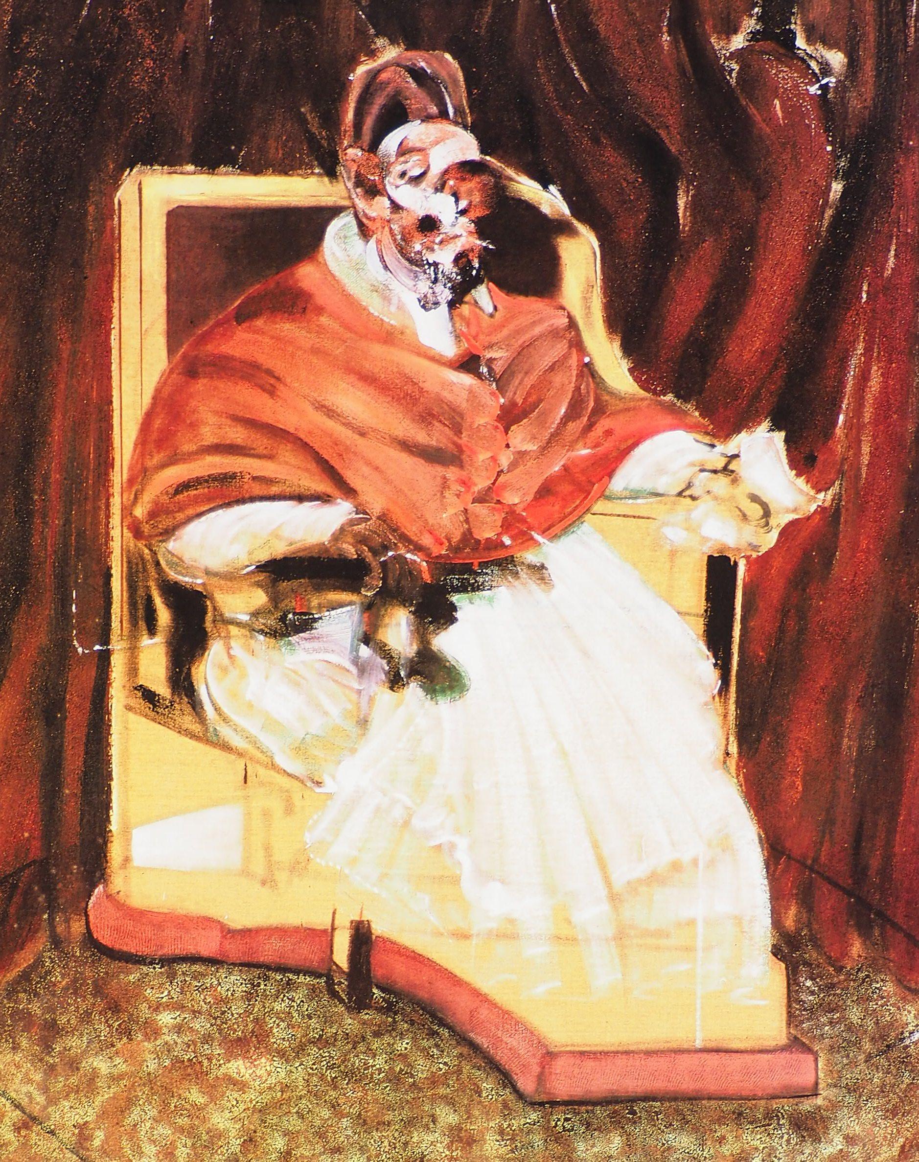 „The Pope“ – Vintage-Poster  – Print von Francis Bacon