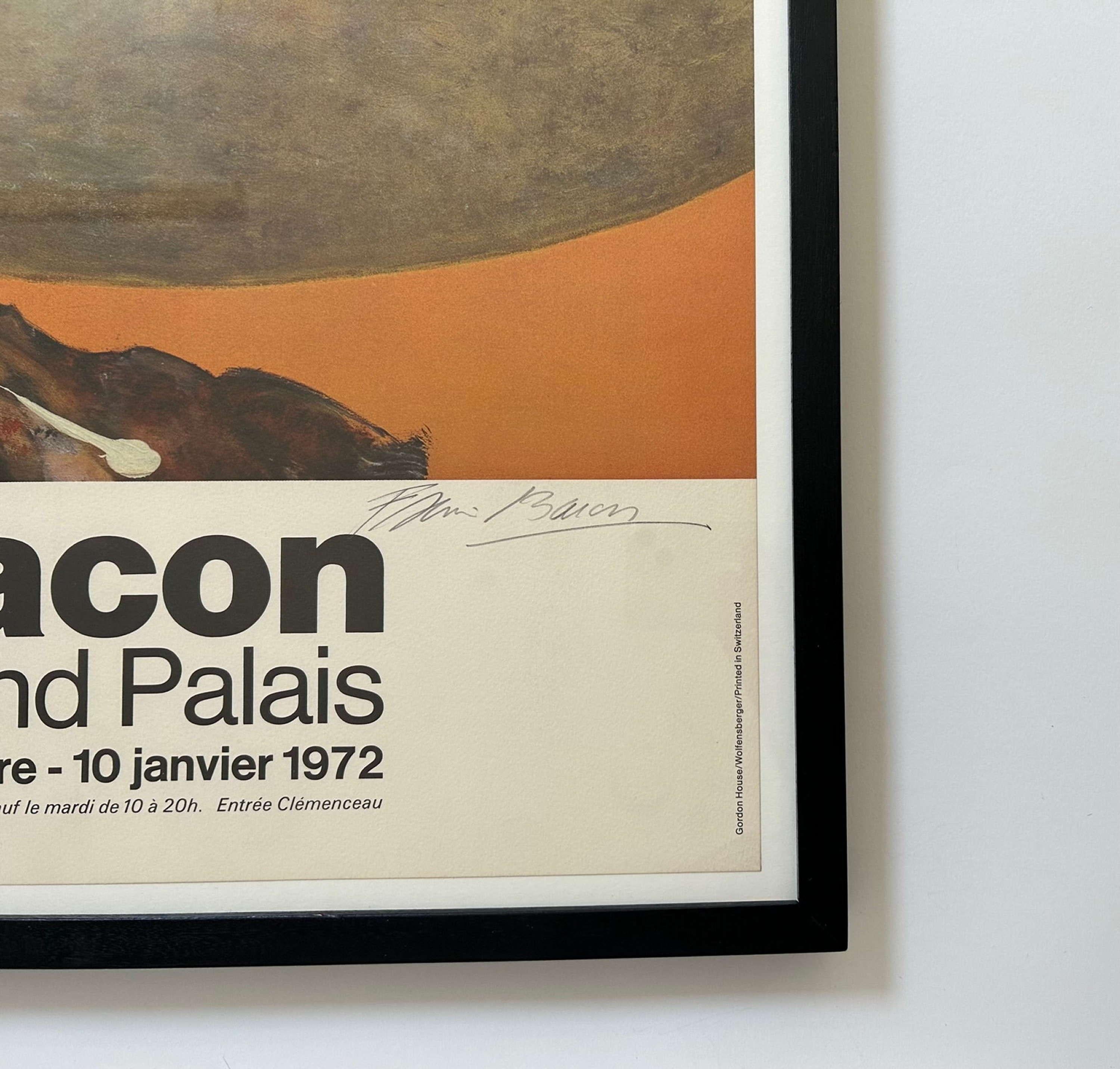 Póster del Grand Palais firmado por Francis Bacon en Bueno estado para la venta en Pewsey, GB