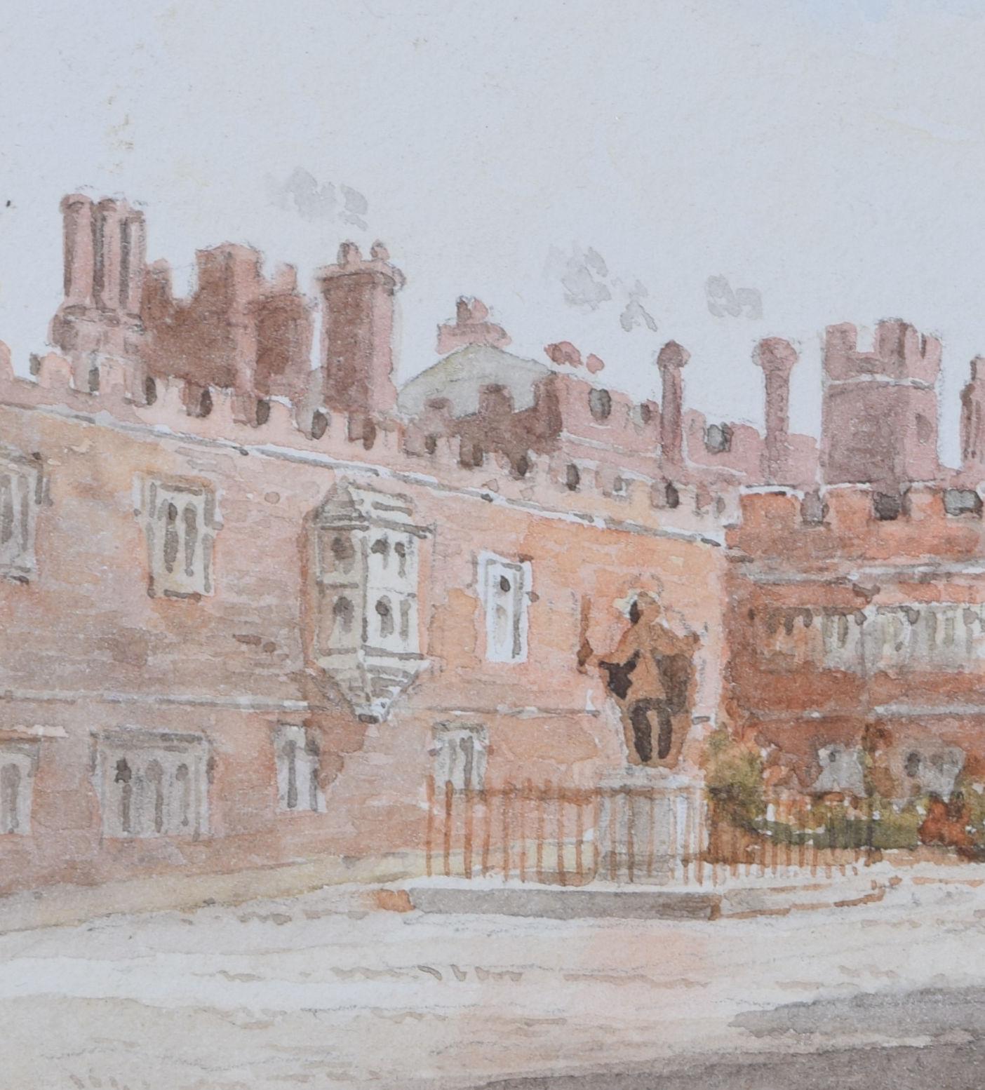 Eton College watercolour - Realist Painting by Francis Barraud