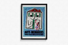 Circa 1950 original poster by Francis Bernard for the Arts Ménagers Grand Palais