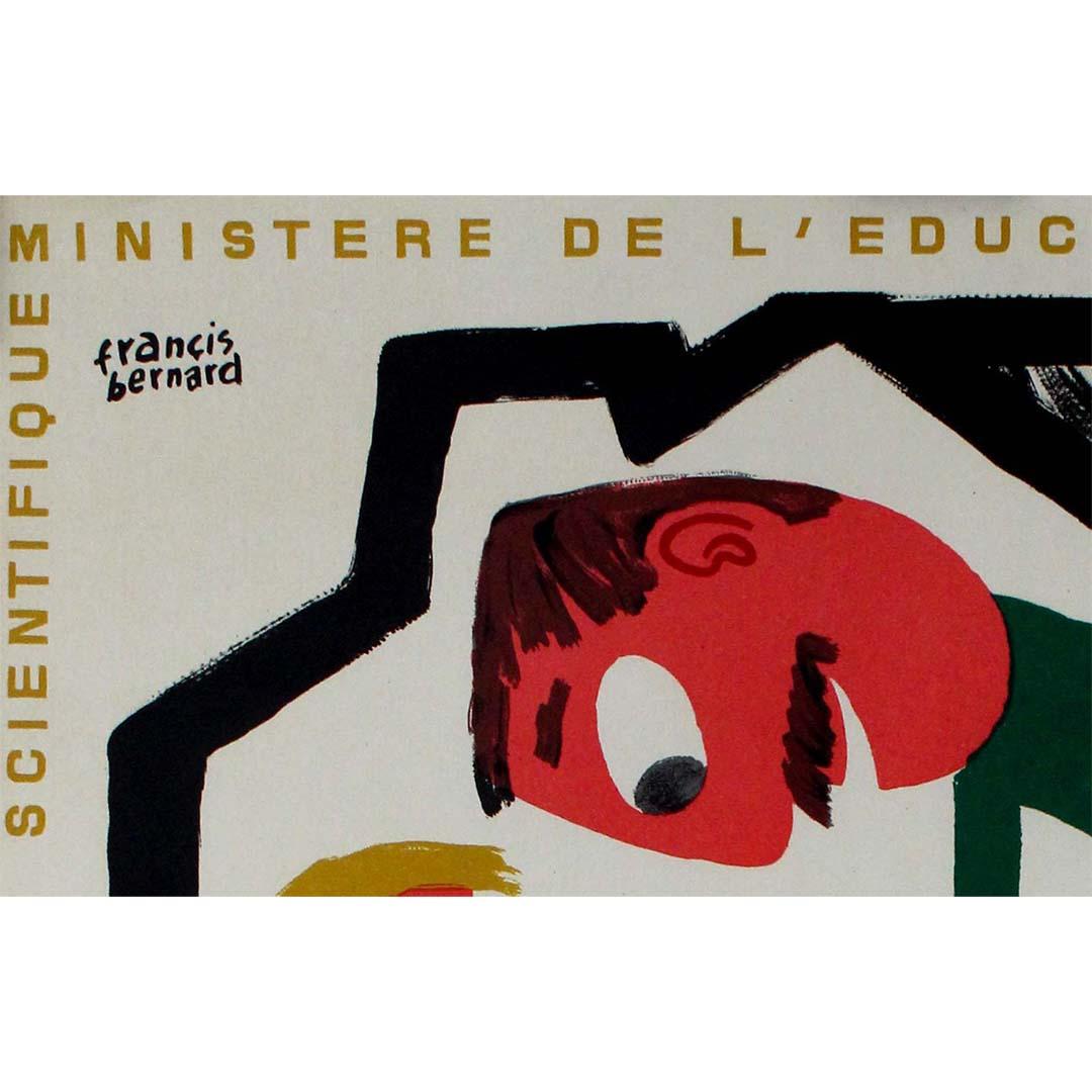 Circa 1950 original poster by Francis Bernard for the Arts Ménagers Grand Palais For Sale 2