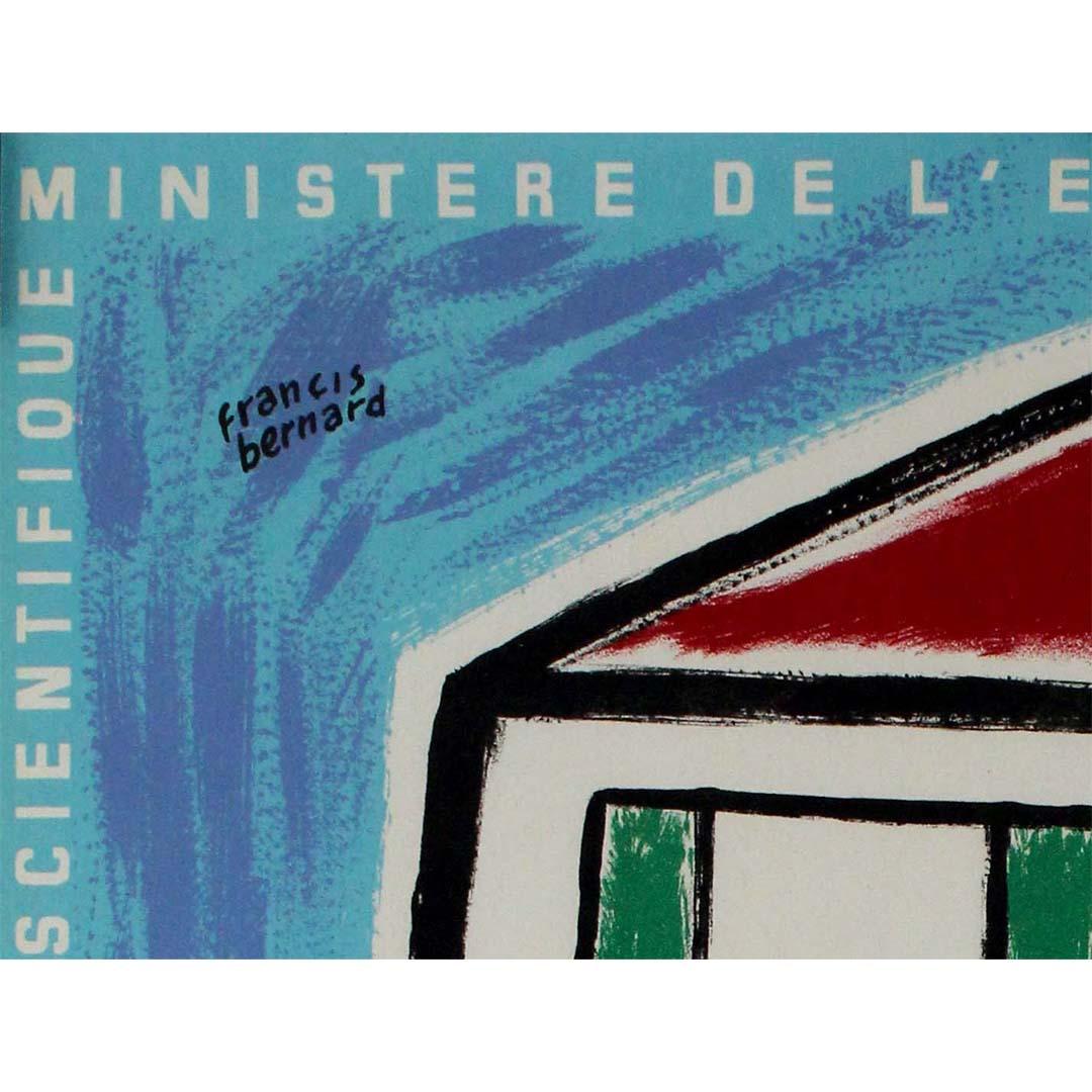 Circa 1950 original poster by Francis Bernard for the Arts Ménagers Grand Palais For Sale 2
