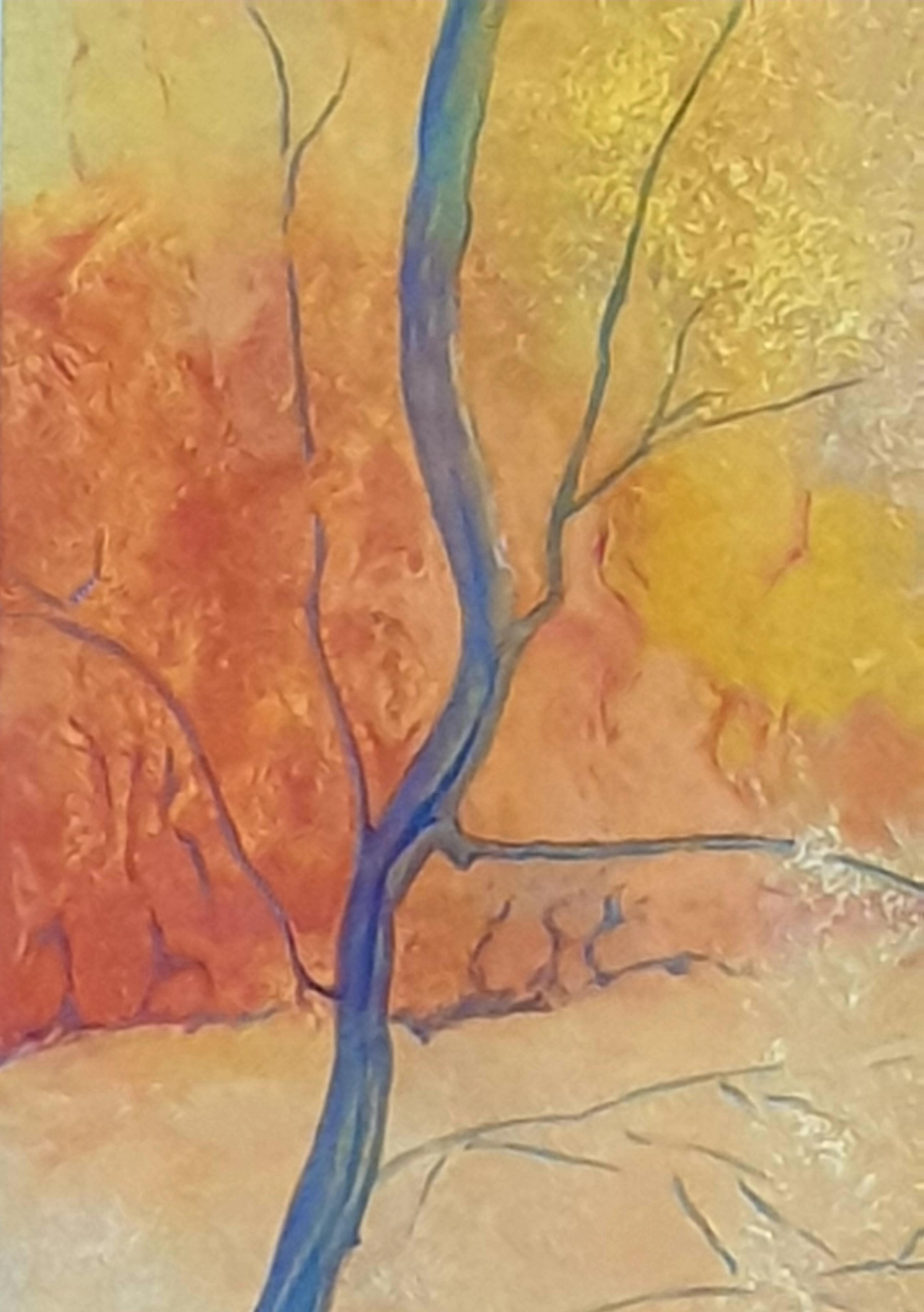 'Forest in the Fall', Contemporary Impressionist Pastel, Homage to Gustave Klimt For Sale 5