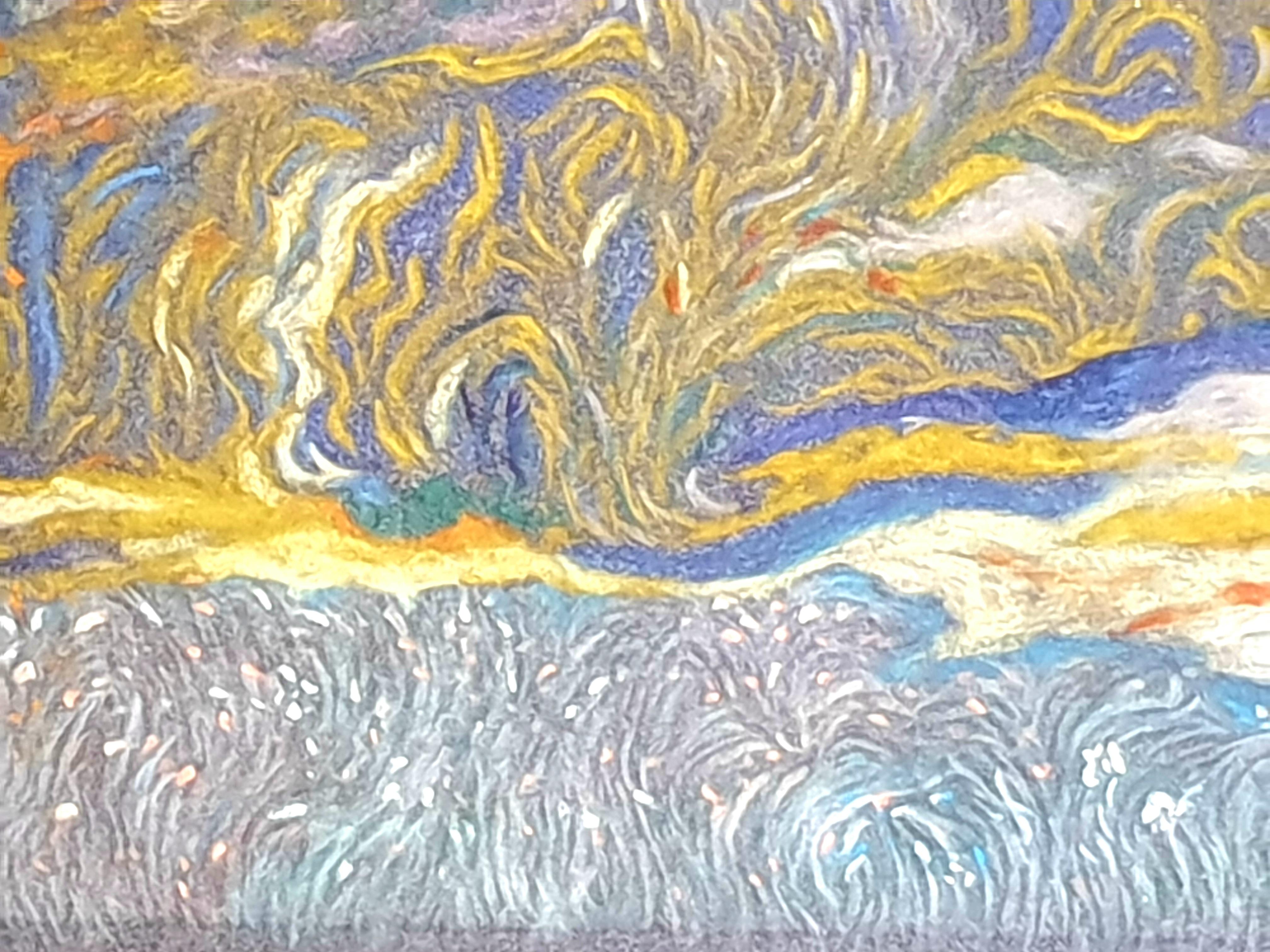 Pastel puntillista impresionista francés. La Garrigue', Provenza. en venta 2