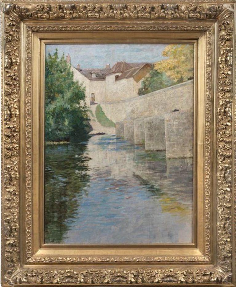 Bridge at Grez sur Loing by Francis Brooks Chadwick (1859-1935, American) For Sale 1