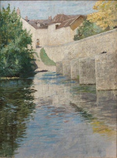 Bridge at Grez sur Loing by Francis Brooks Chadwick (1859-1935, American)