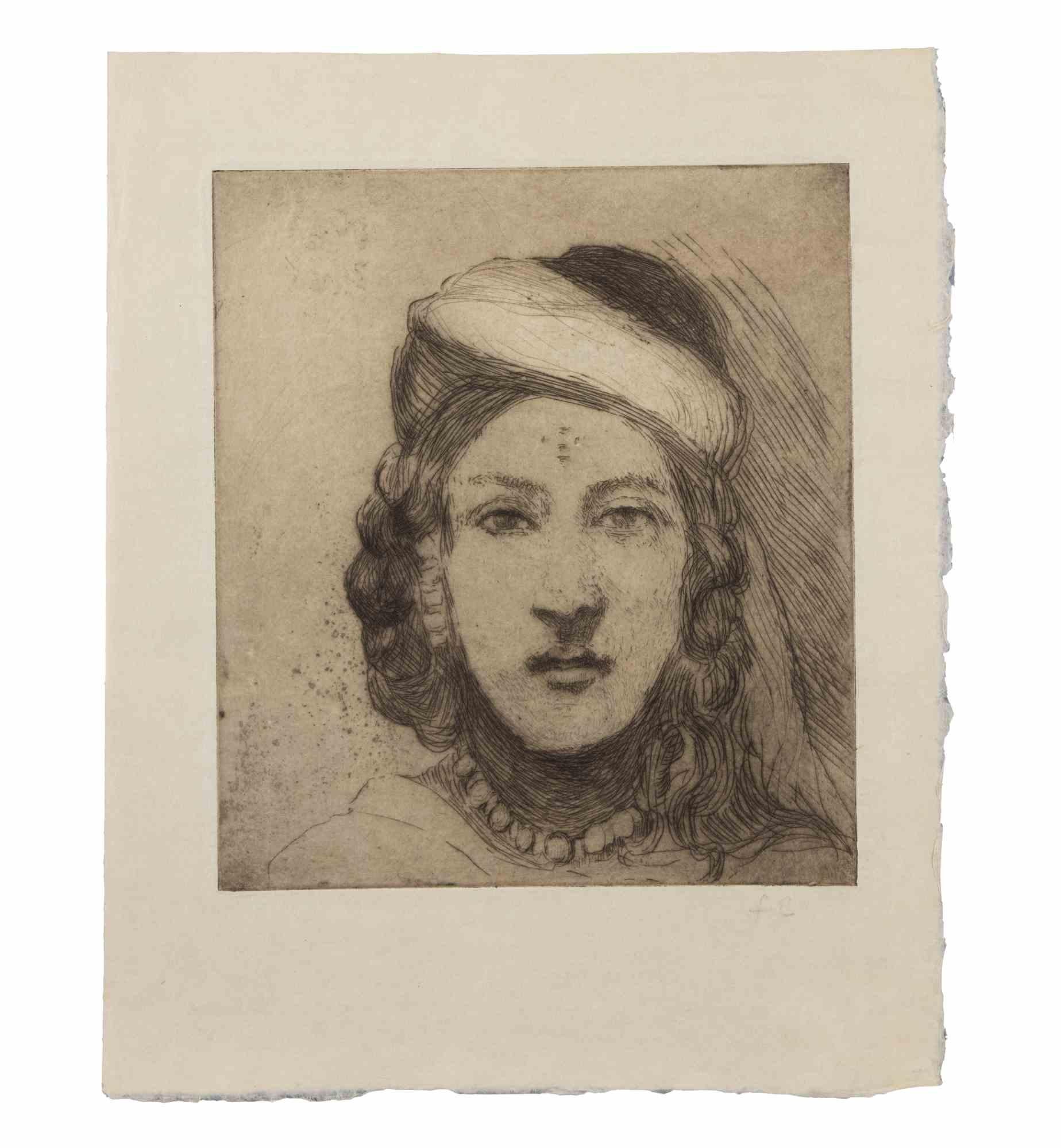Portrait - Etching by Francis Brooks Chadwick - 1915 For Sale 1