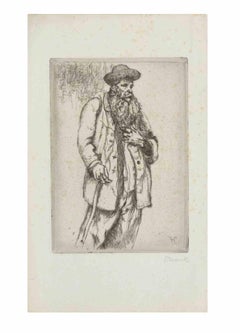 Portrait of Old Man - Etching by Francis Brooks Chadwick - 1915
