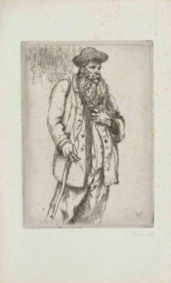 Portrait d'un vieil homme - Gravure à l'eau-forte de Francis Brooks Chadwick - 1915