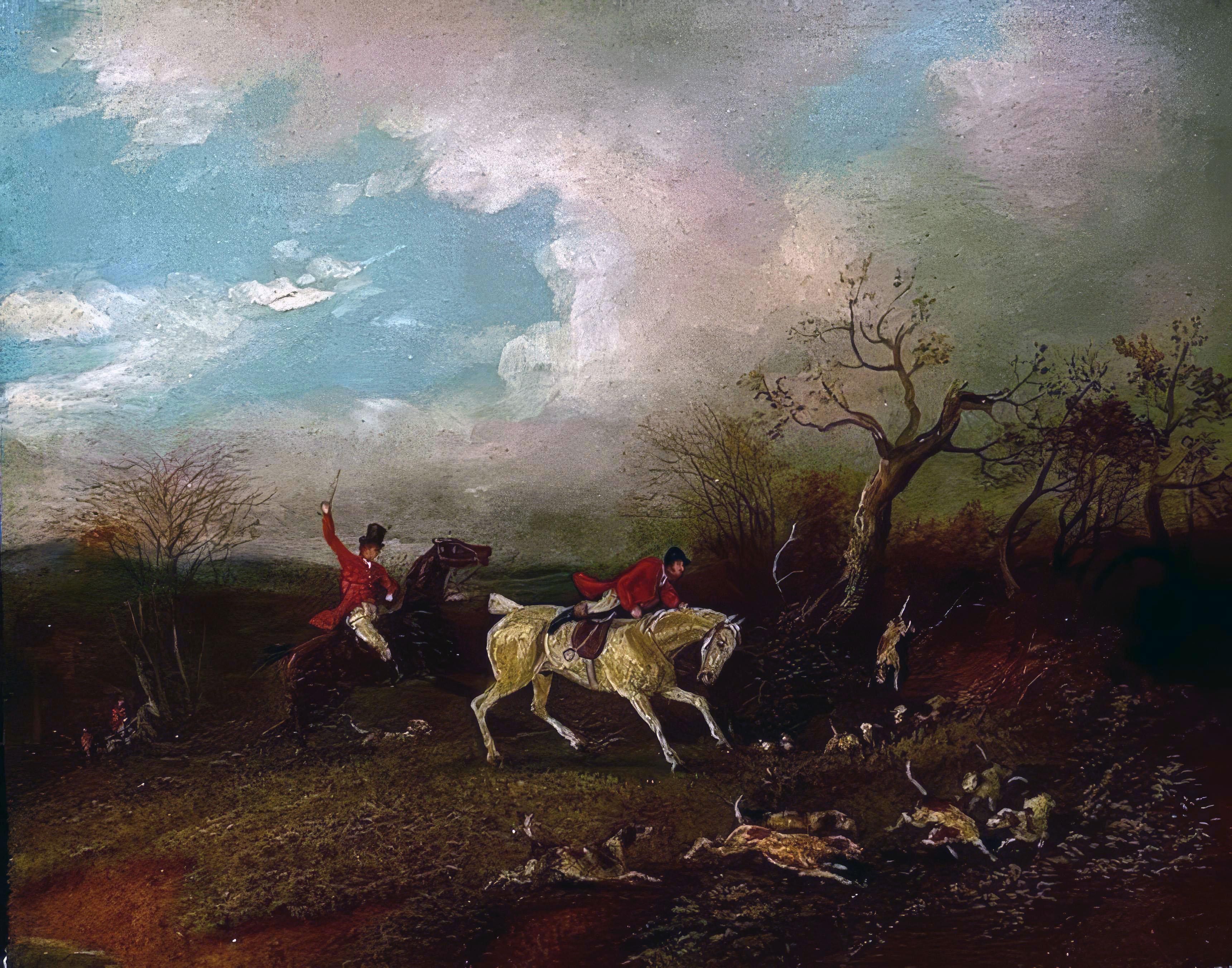 Attributed To Francis Calcraft Turner - A Set Of Four Hunting Scenes 4