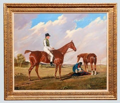 Horse and Jockey in an Open Landscape