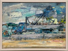 A Busy 1950s Martha's Vineyard Harbor Scene, Dockyard Truck by Francis Chapin