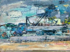 Pintura de los años 50 de un camión en un astillero de Martha's Vineyard, por Francis Chapin
