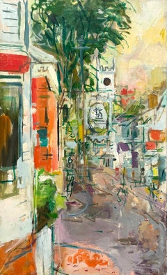 A 1950s Painting of an Edgartown, Martha’s Vineyard Street by Francis Chapin