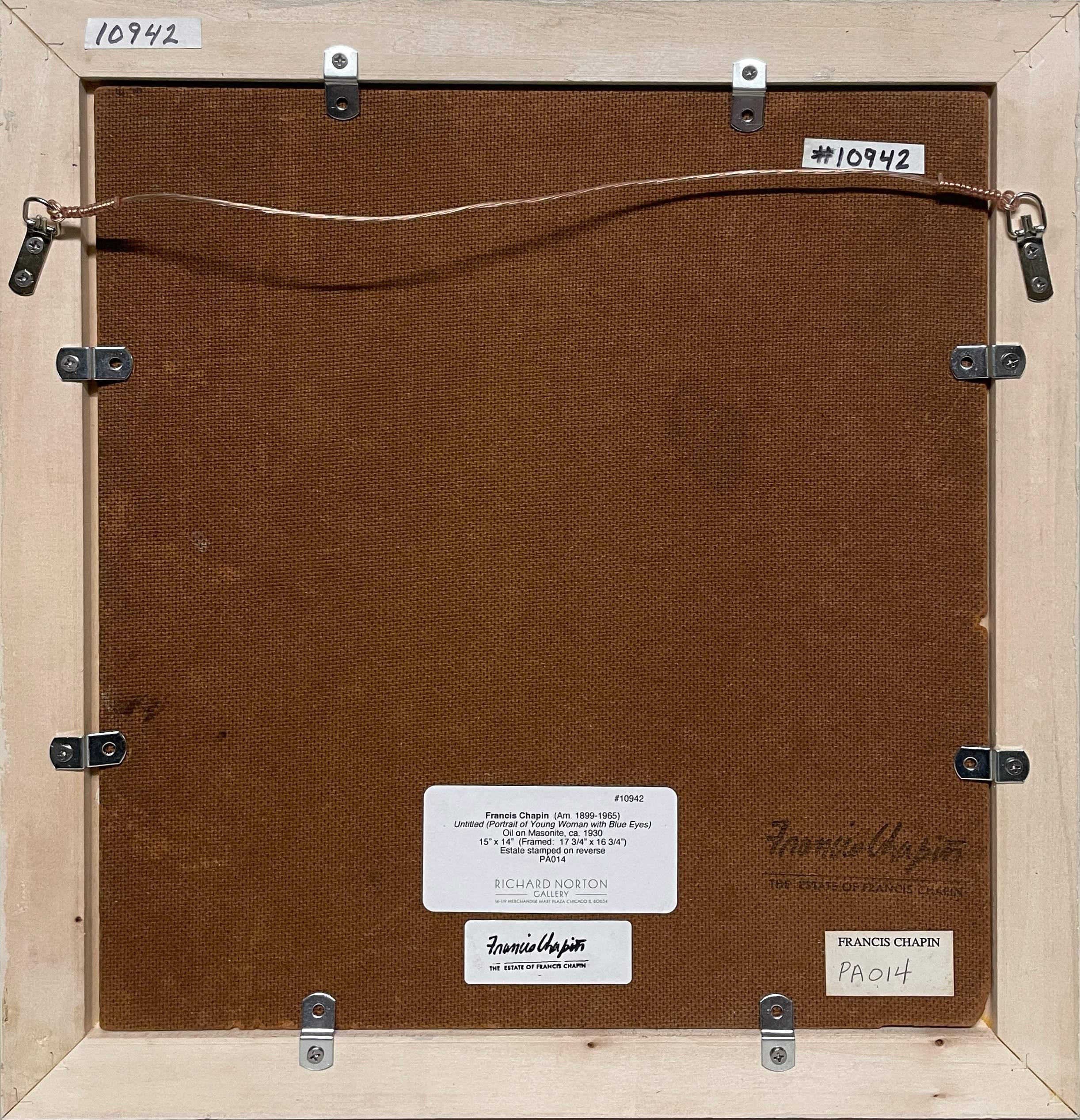 Un captivant portrait moderne d'une jeune femme des années 1930 par Francis Chapin en vente 7