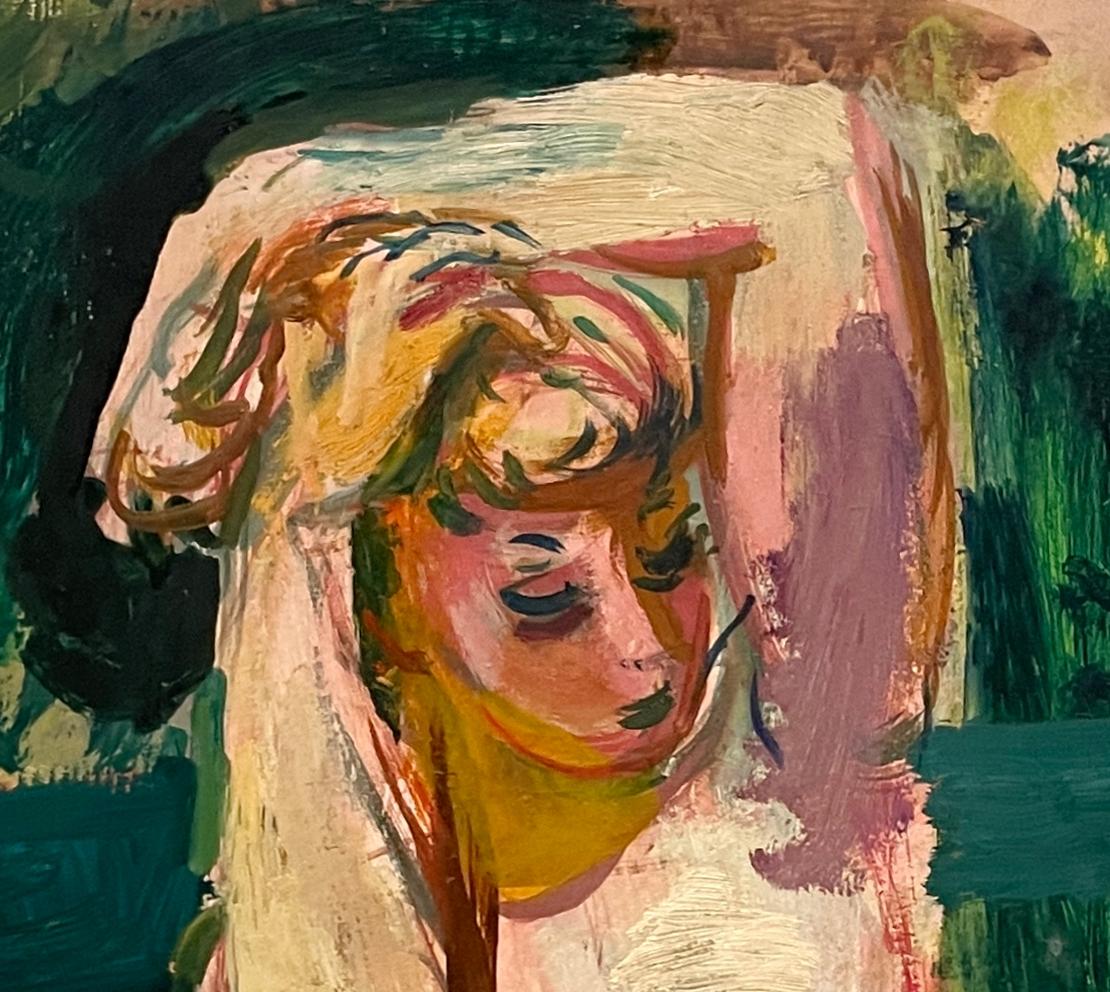 Une captivante peinture moderne des années 1940 représentant un nu féminin assis, réalisée par Francis Chapin en vente 3