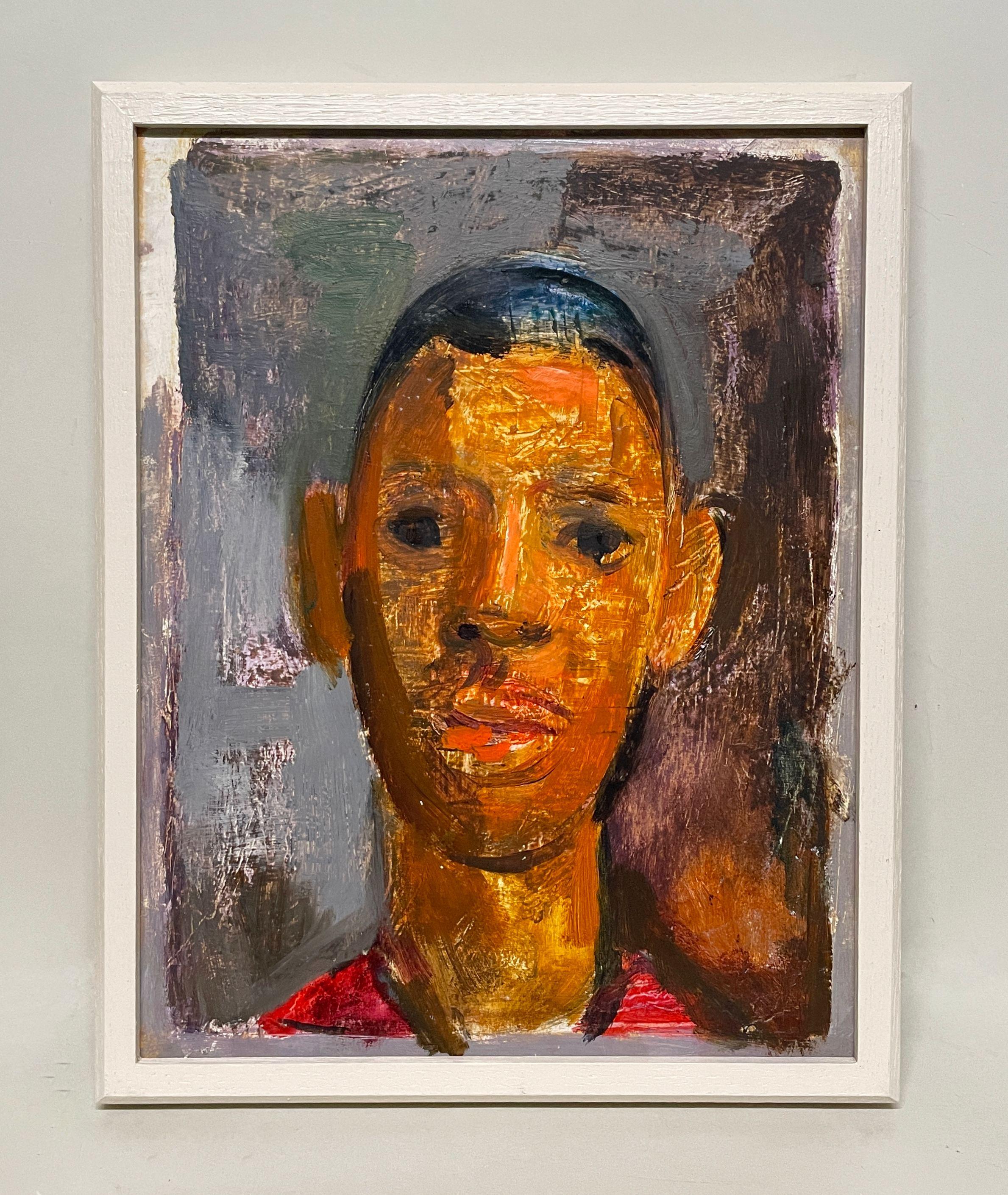 Un captivant portrait moderne d'un jeune homme noir dans les années 1950 par Francis Chapin en vente 1