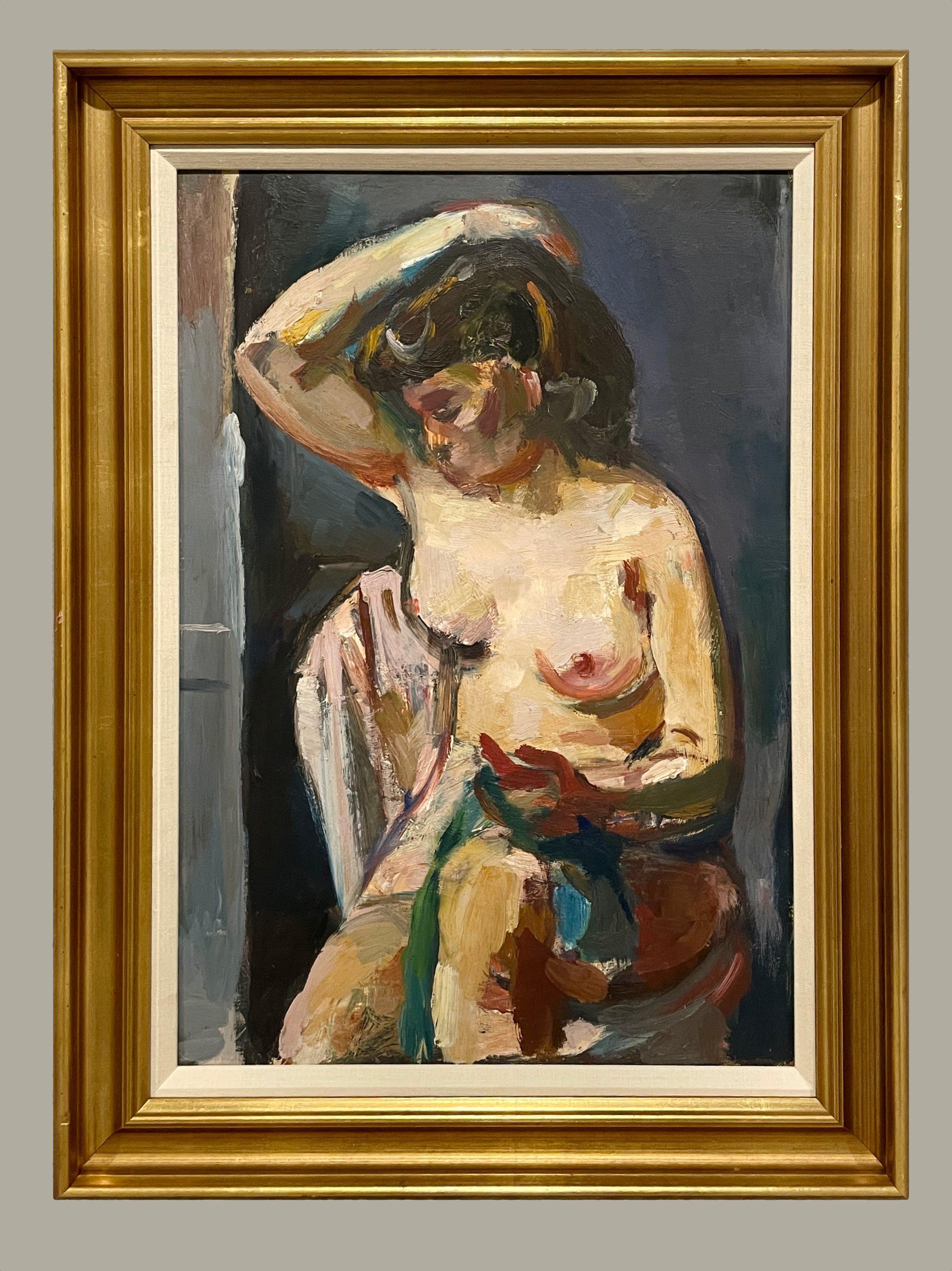Un captivant nu moderne assis dans un intérieur de Studio par Francis Chapin en vente 2