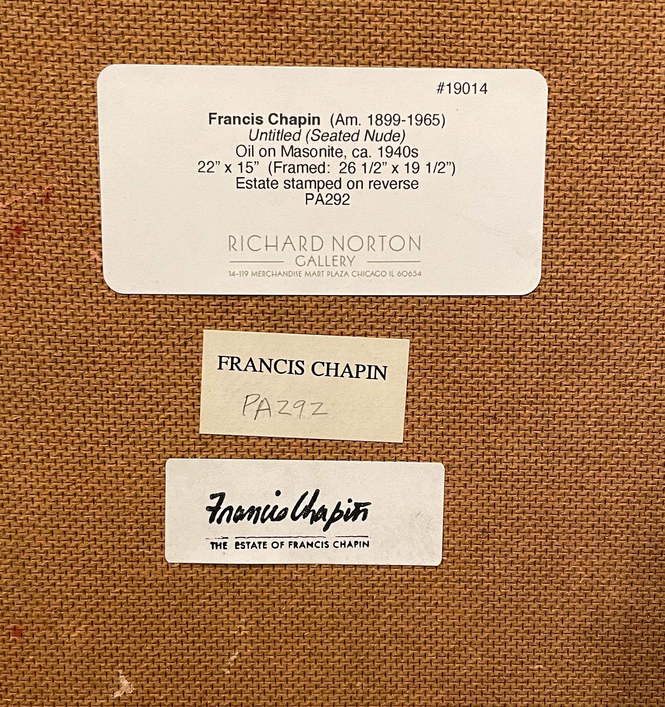 Un captivant nu moderne assis dans un intérieur de Studio par Francis Chapin en vente 6