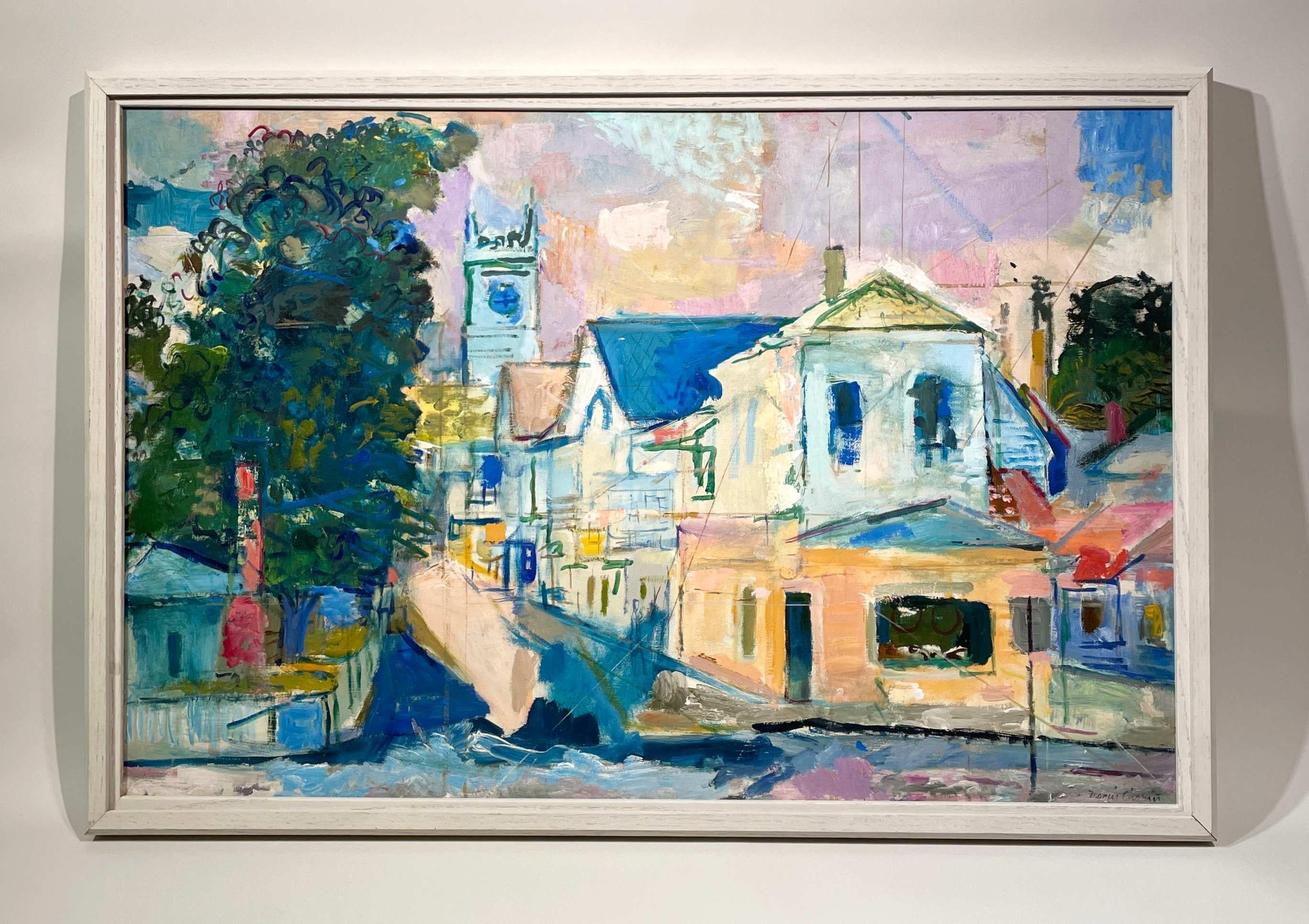 Encantadora escena callejera de Martha's Vineyard de los años 50 pintada por Francis Chapin en venta 1