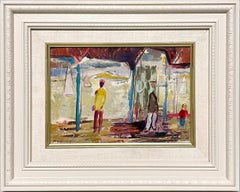 Eine charmante, moderne Hafenszene von Martha's Vineyard aus der Mitte der 1950er Jahre