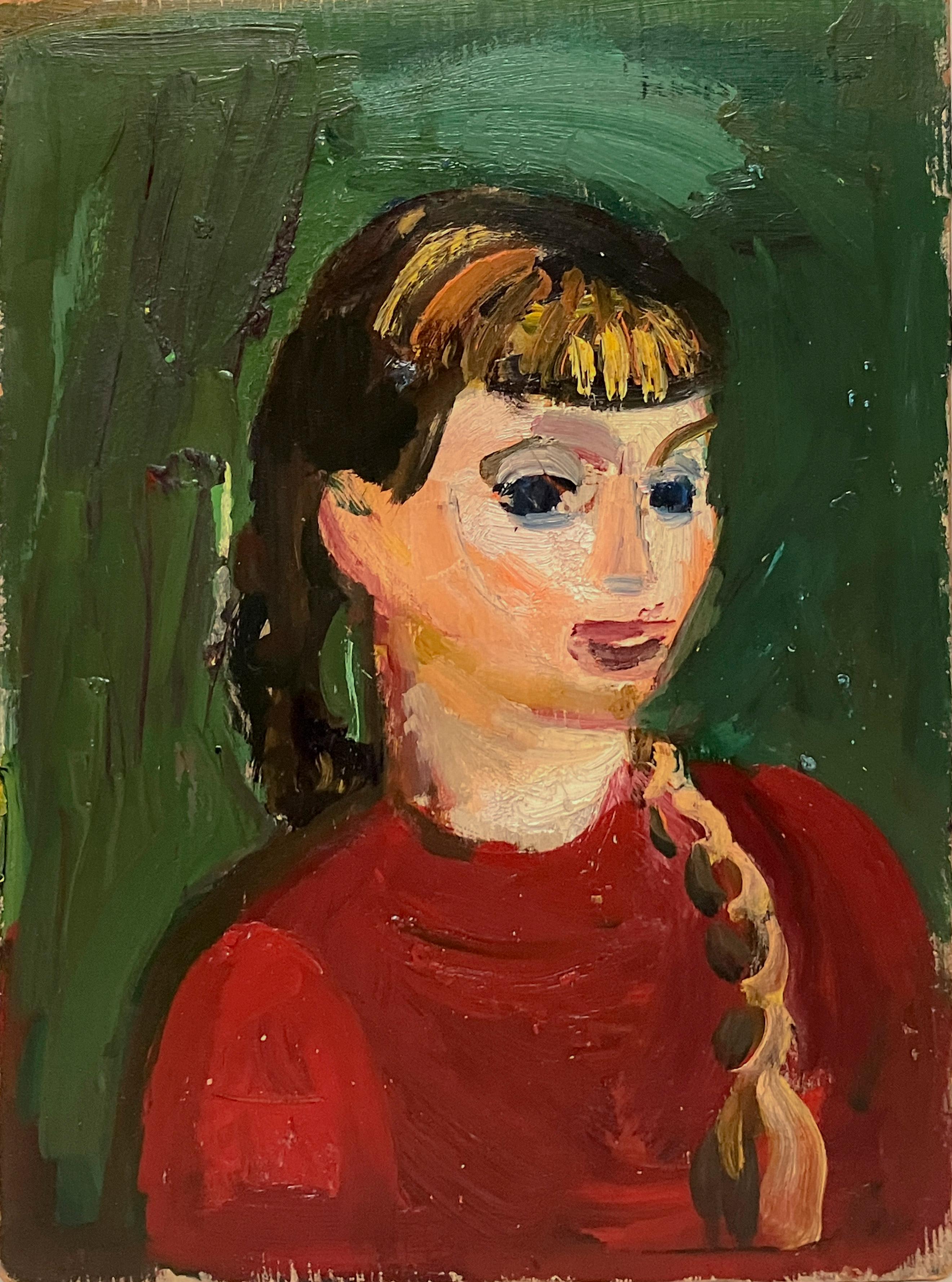 A Charming 1950s Modern Portrait of a Young Woman by Francis Chapin