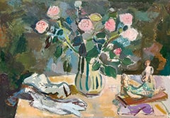 Un'affascinante natura morta degli anni '50 con guanti e rose rosa di Francis Chapin