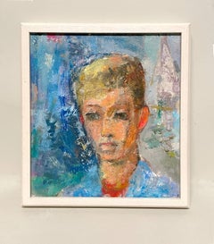 Ein charmantes modernes Porträt eines jungen Mannes aus der Mitte des Jahrhunderts von Francis Chapin