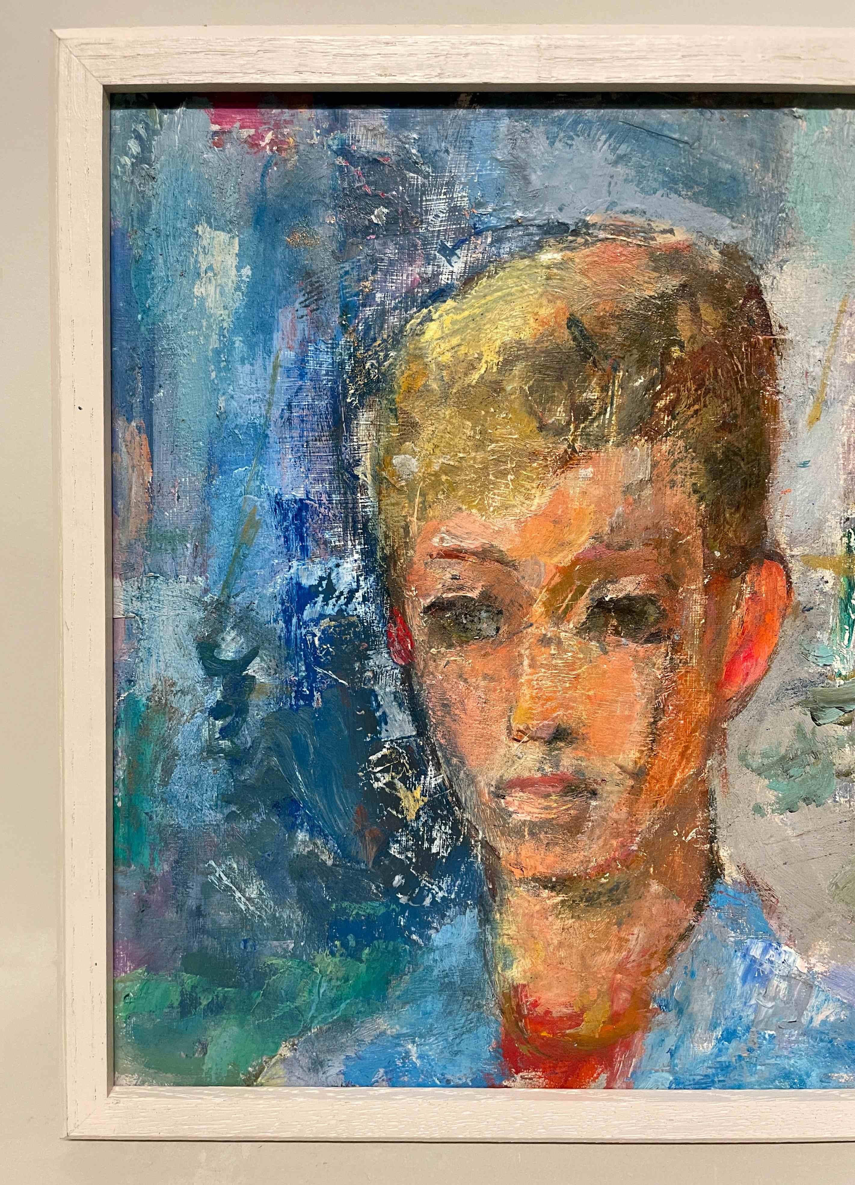 Un affascinante ritratto di giovane uomo della metà del secolo scorso di Francis Chapin in vendita 3