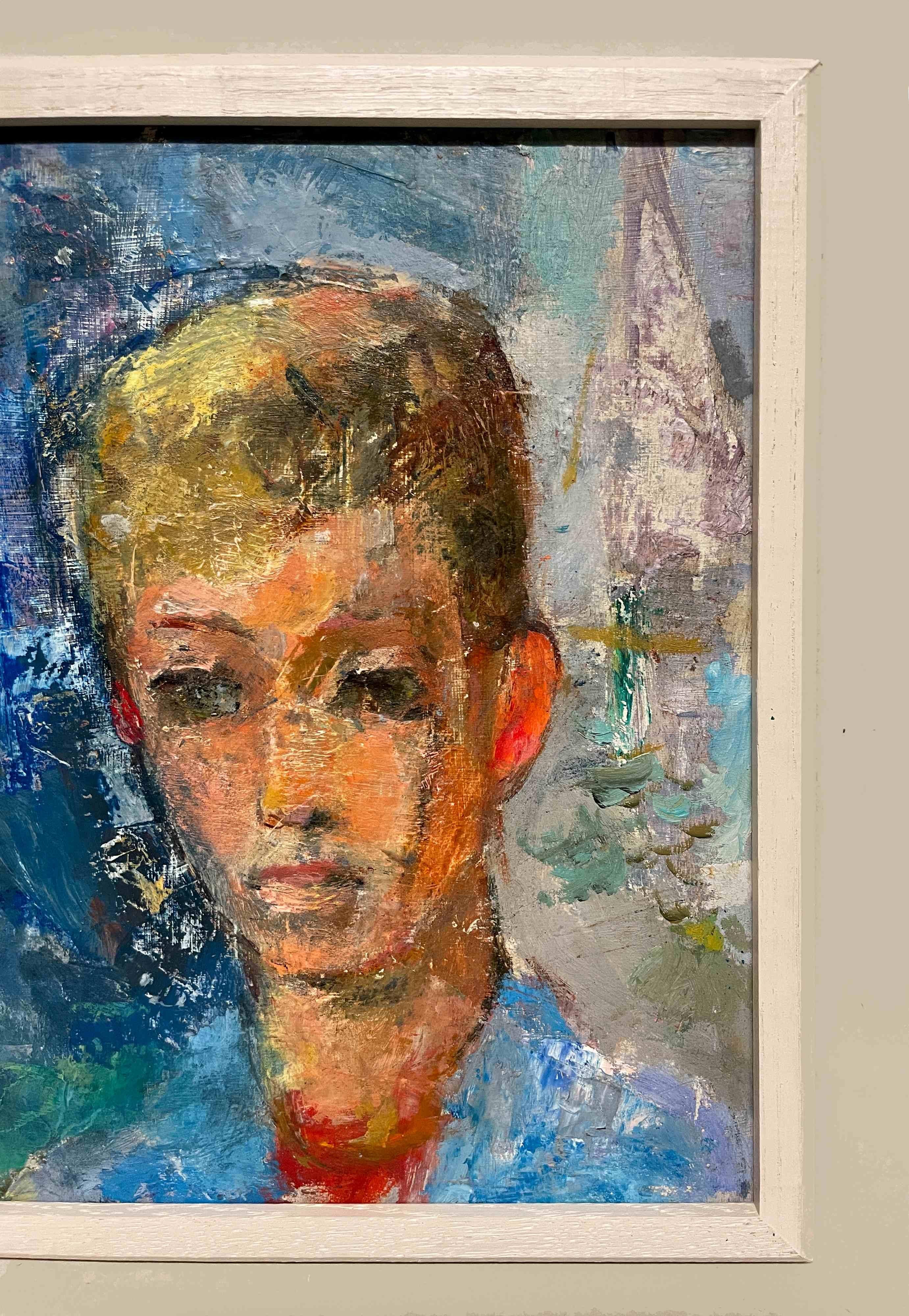 Un affascinante ritratto di giovane uomo della metà del secolo scorso di Francis Chapin in vendita 5