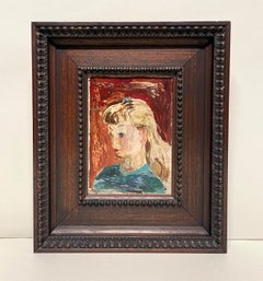 A Cheerful 1950s Modern Portrait of a Young Woman by Francis Chapin