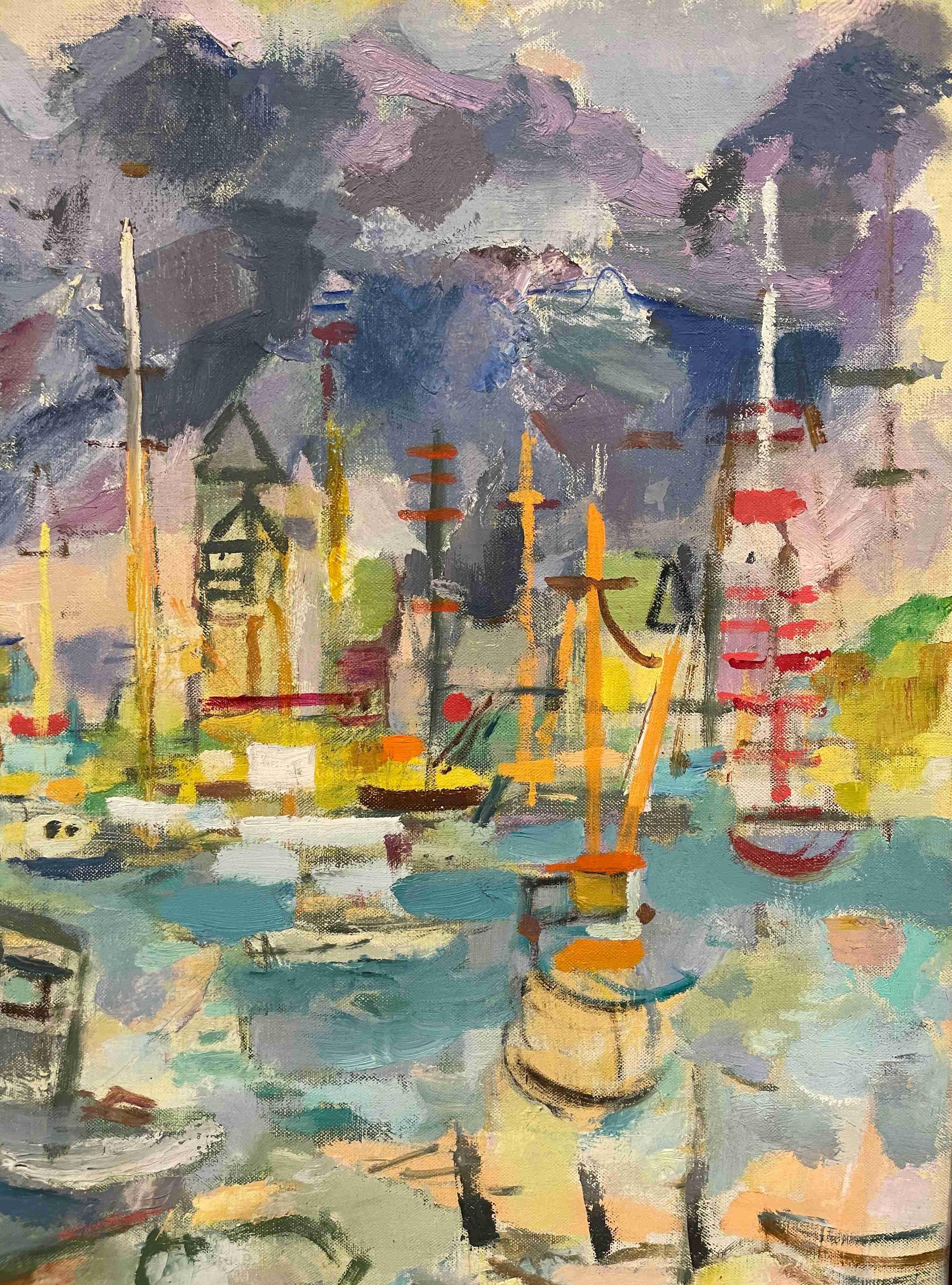 A Colorful 1950s Harbor Scene Depicting Martha's Vineyard by Francis Chapin 2