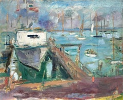 Una colorida escena del puerto de Martha's Vineyard de los años 50, obra del célebre artista Francis Chapin