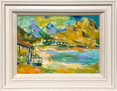 A Colorful 1950s Mountain Beach Scene by Famed Modern Artist, Francis Chapin
