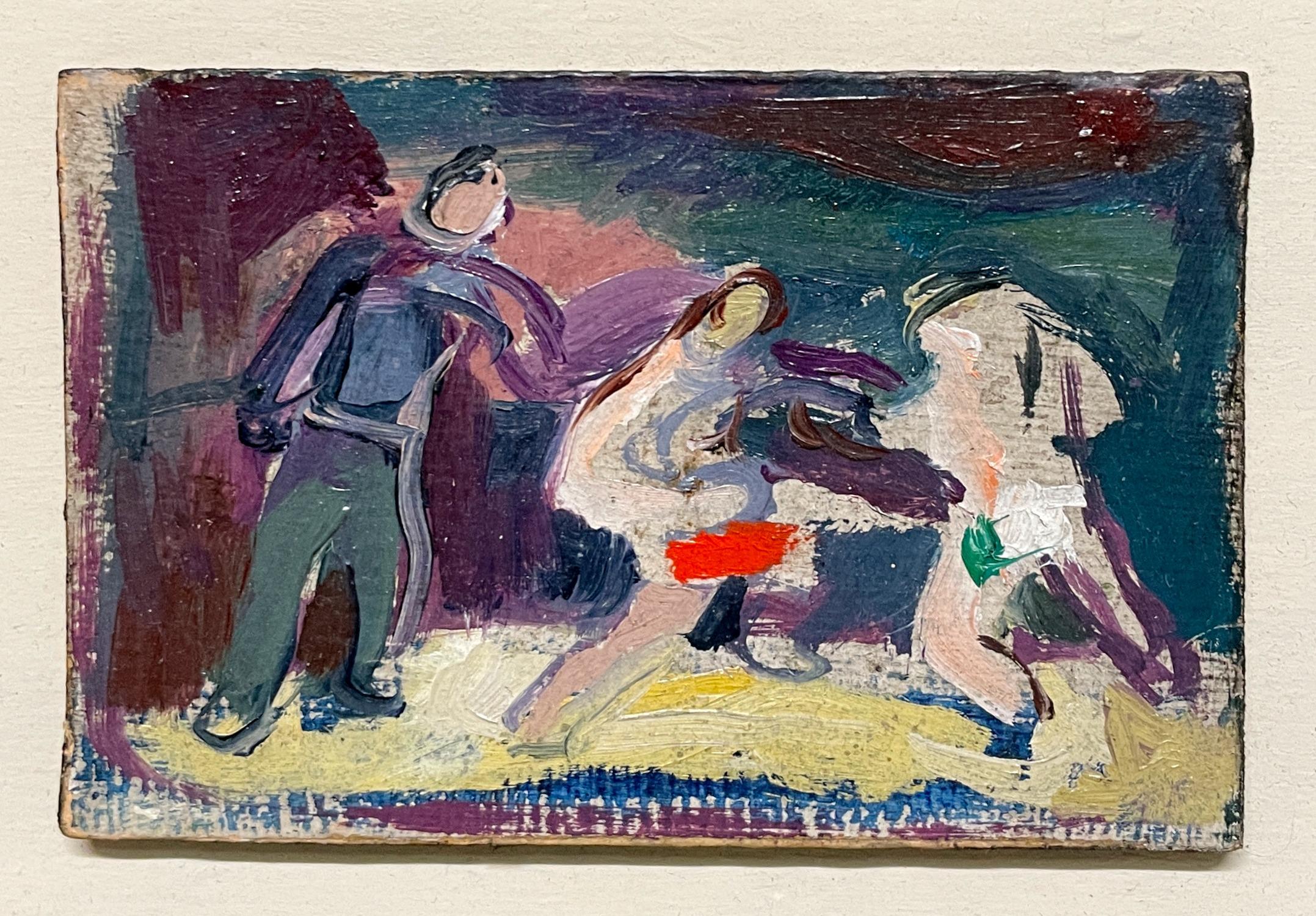 A Colorful, Dynamic 1930s Modern Boxing Scene by Chicago Artist, Francis Chapin For Sale 9