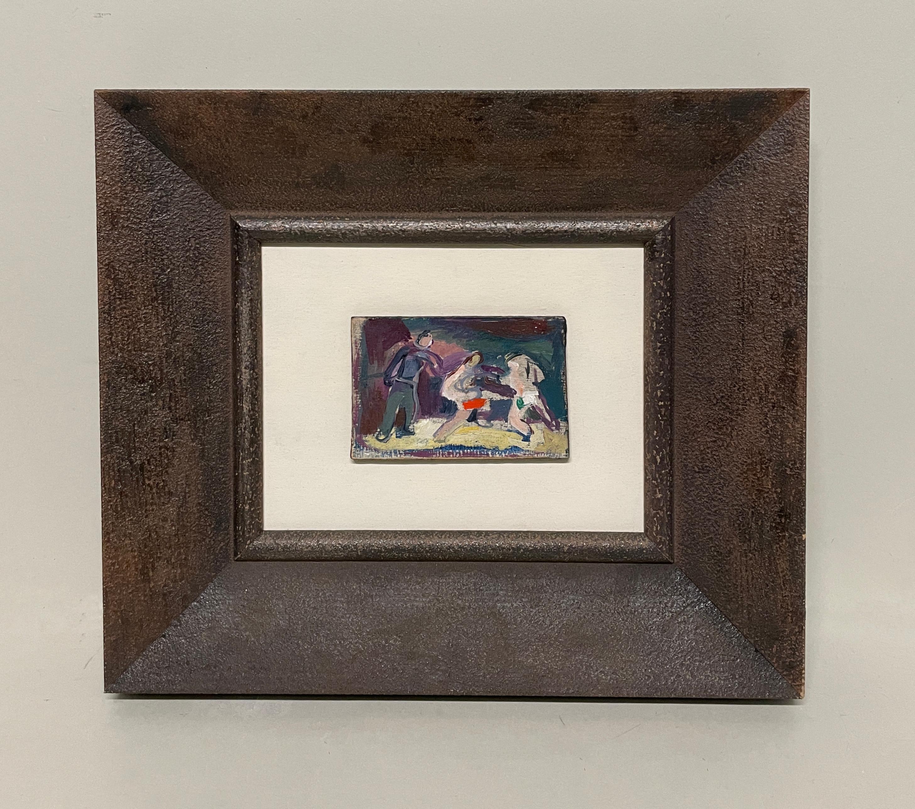 A Colorful, Dynamic 1930s Modern Boxing Scene by Chicago Artist, Francis Chapin For Sale 1