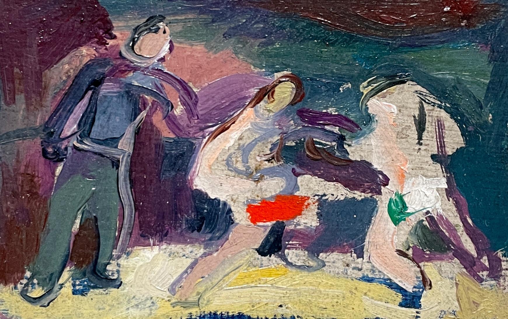 A Colorful, Dynamic 1930s Modern Boxing Scene by Chicago Artist, Francis Chapin For Sale 8