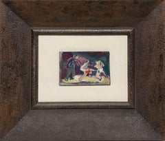 A Colorful, Dynamic 1930s Modern Boxing Scene by Chicago Artist, Francis Chapin