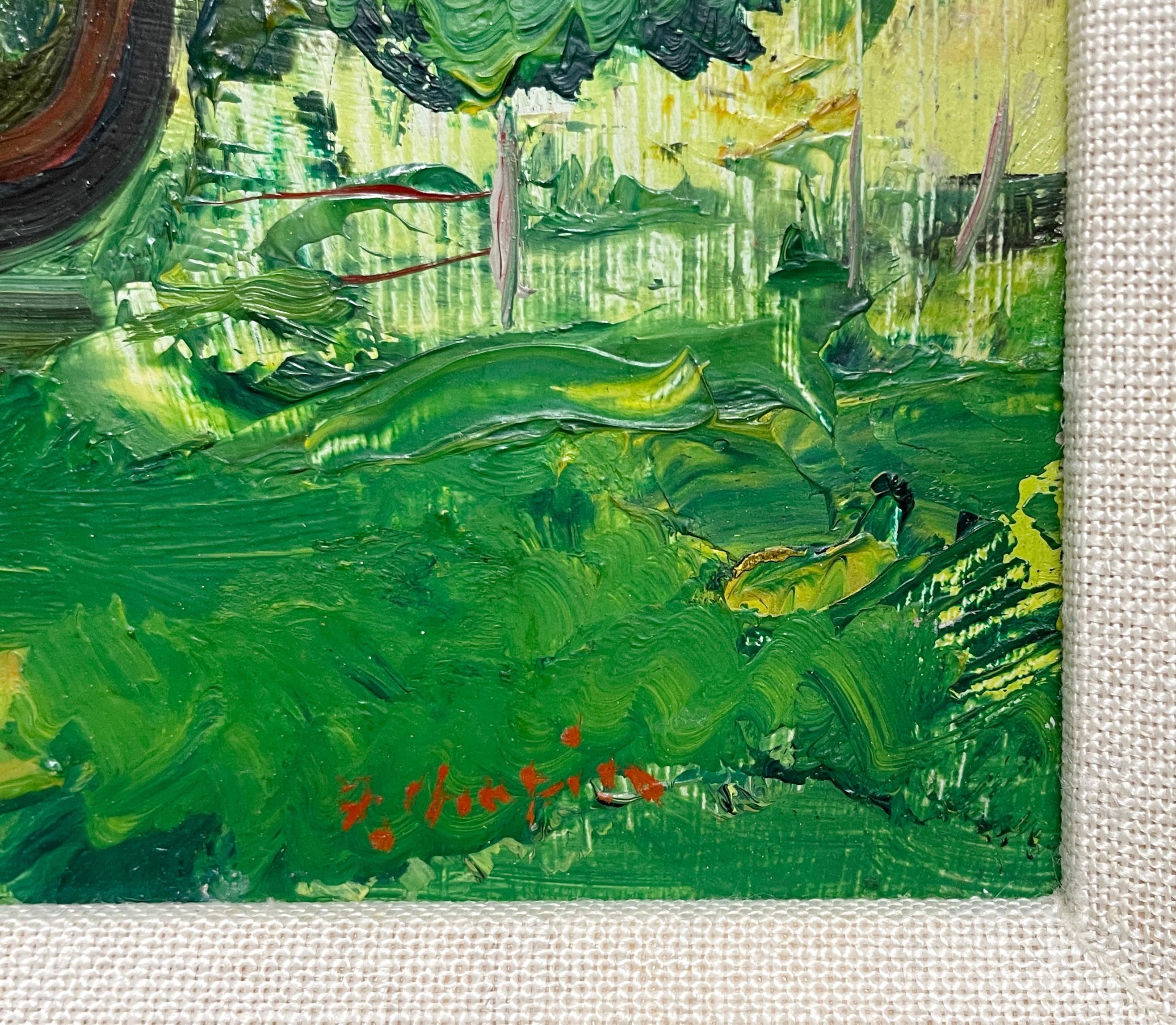 Ein lebendiges, modernes Landschaftsöl aus den 1950er Jahren von Martha's Vineyard, 