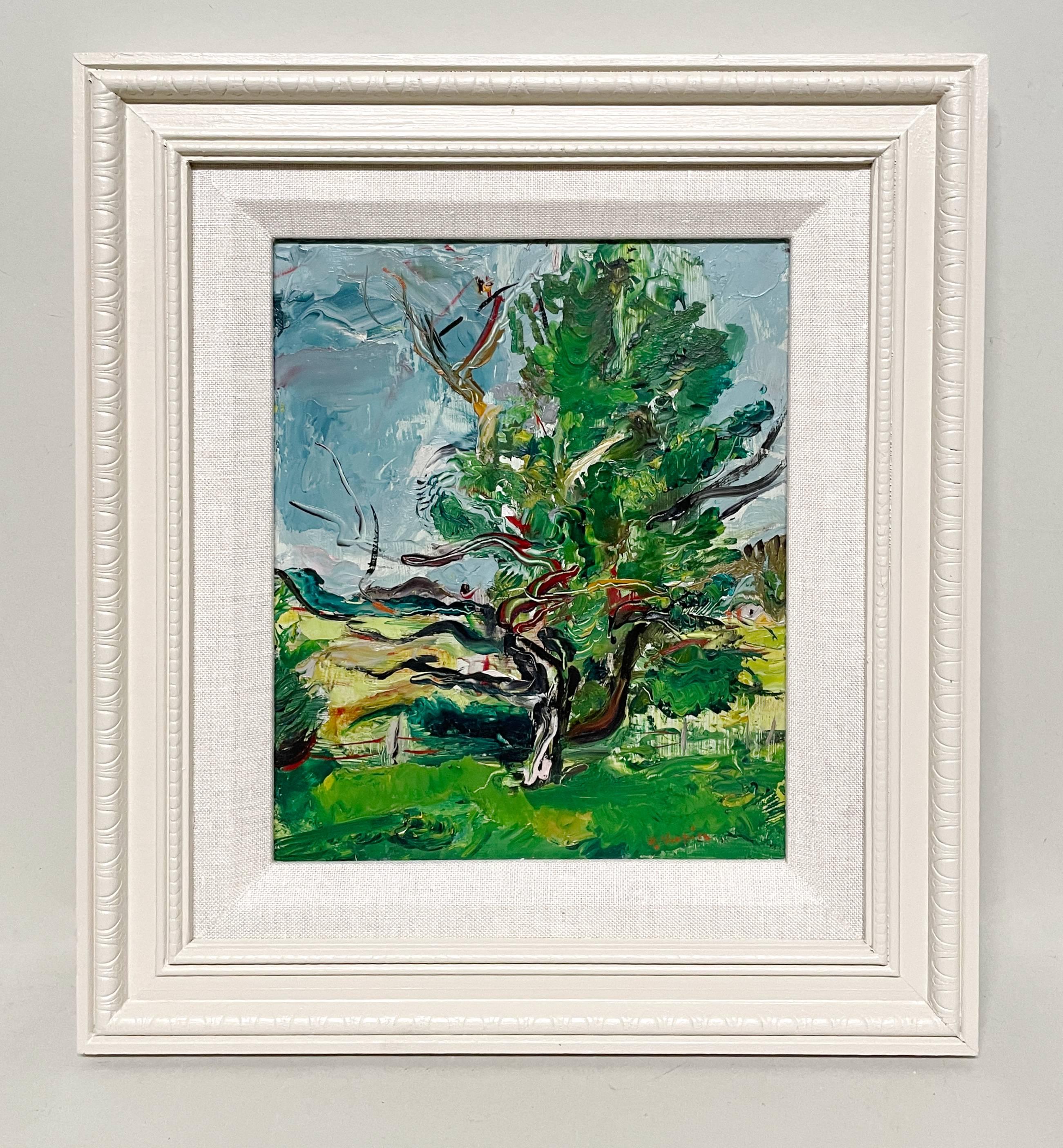 Ein lebendiges, modernes Landschaftsöl aus den 1950er Jahren von Martha's Vineyard, 